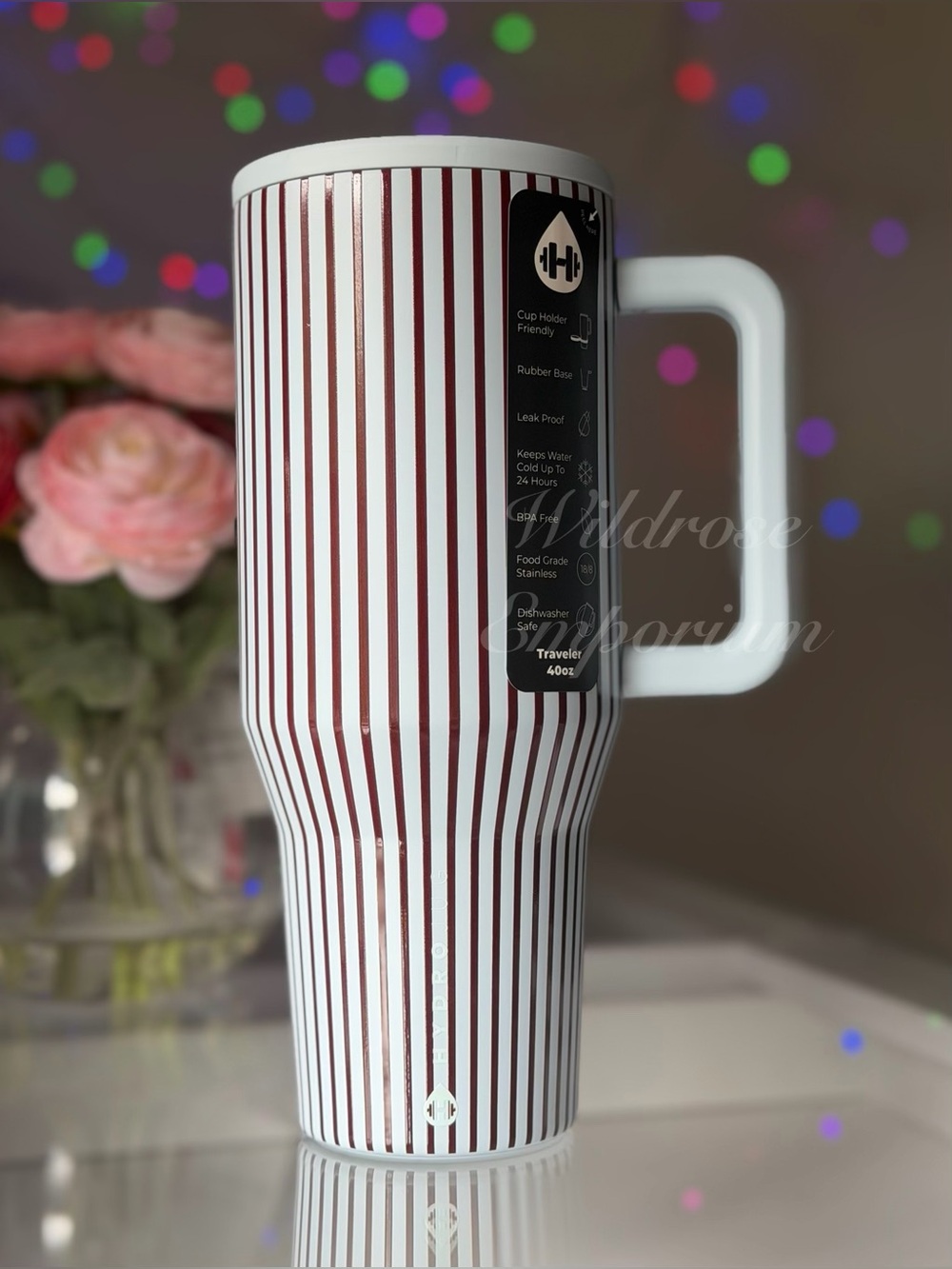 NWT HydroJug UO urban outfitters blue brown exclusive Striped Out Traveler 40oz